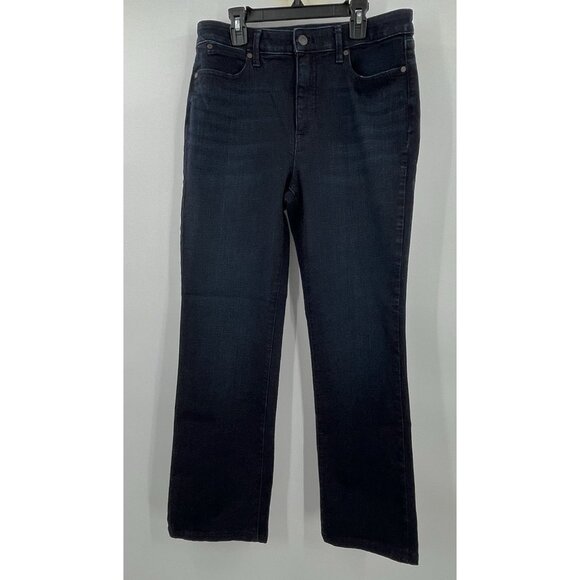 Talbots Jeans Women's Size 8 High-Rise Barely Boot Stretch Blue Denim Bootcut - Picture 1 of 10